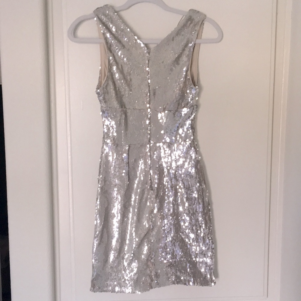 NWOT | Silver sequin dress by Zara - Picture 2 of 3